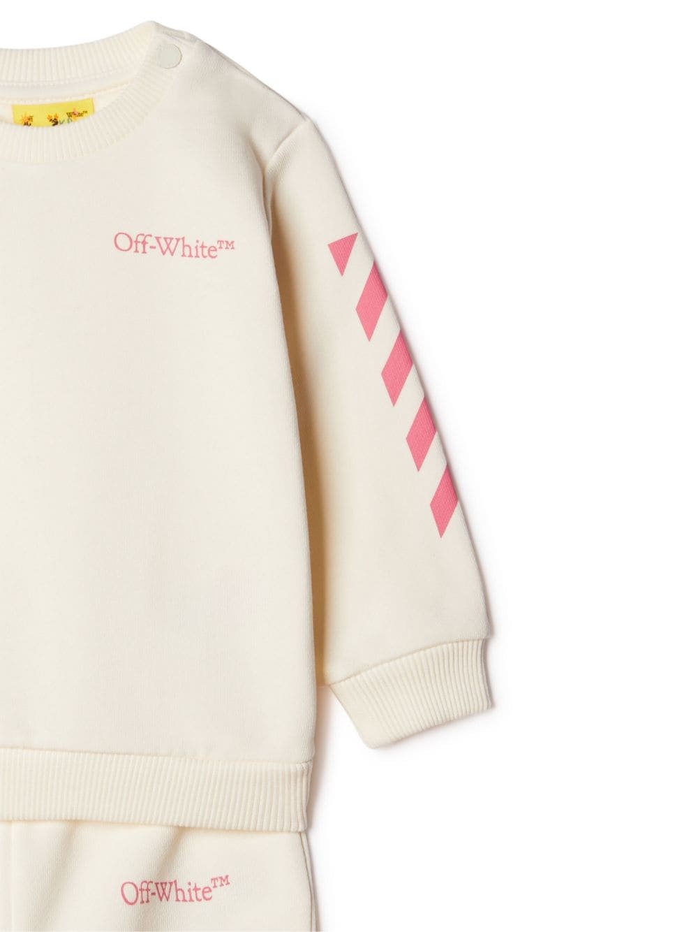 Off-white Diag-stripe Cotton Tracksuit In White