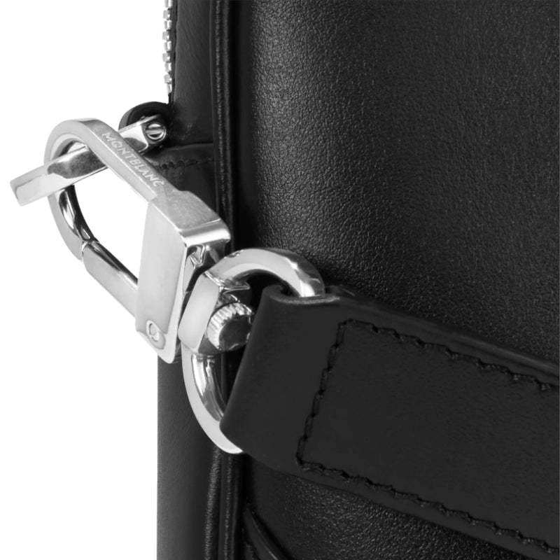 Montblanc Logo Zipper Briefcase In Black