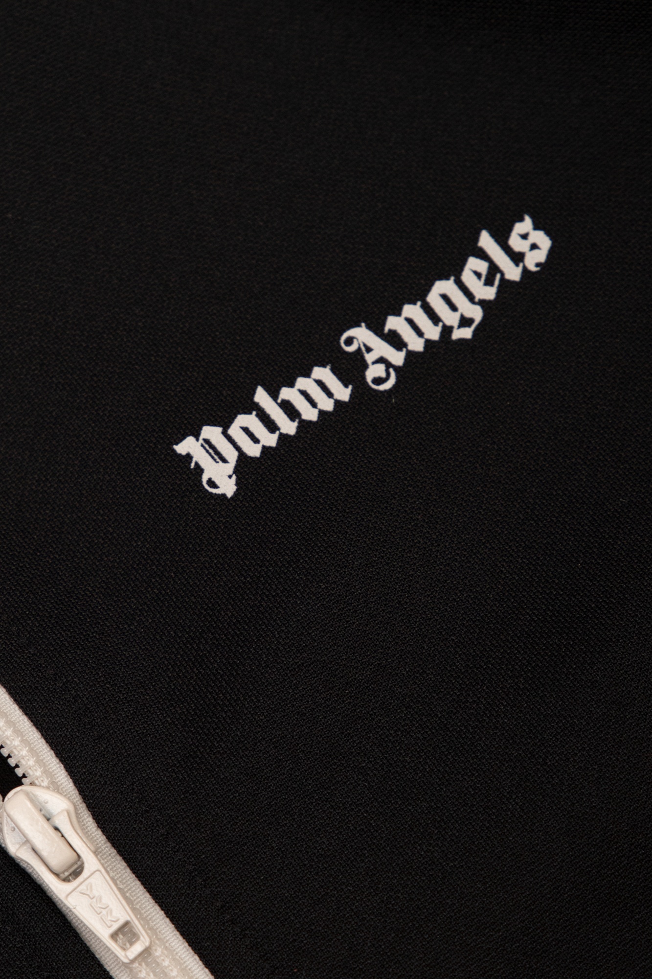 Palm Angels Kids Contrast-stripe Zipped Track Jacket In Black