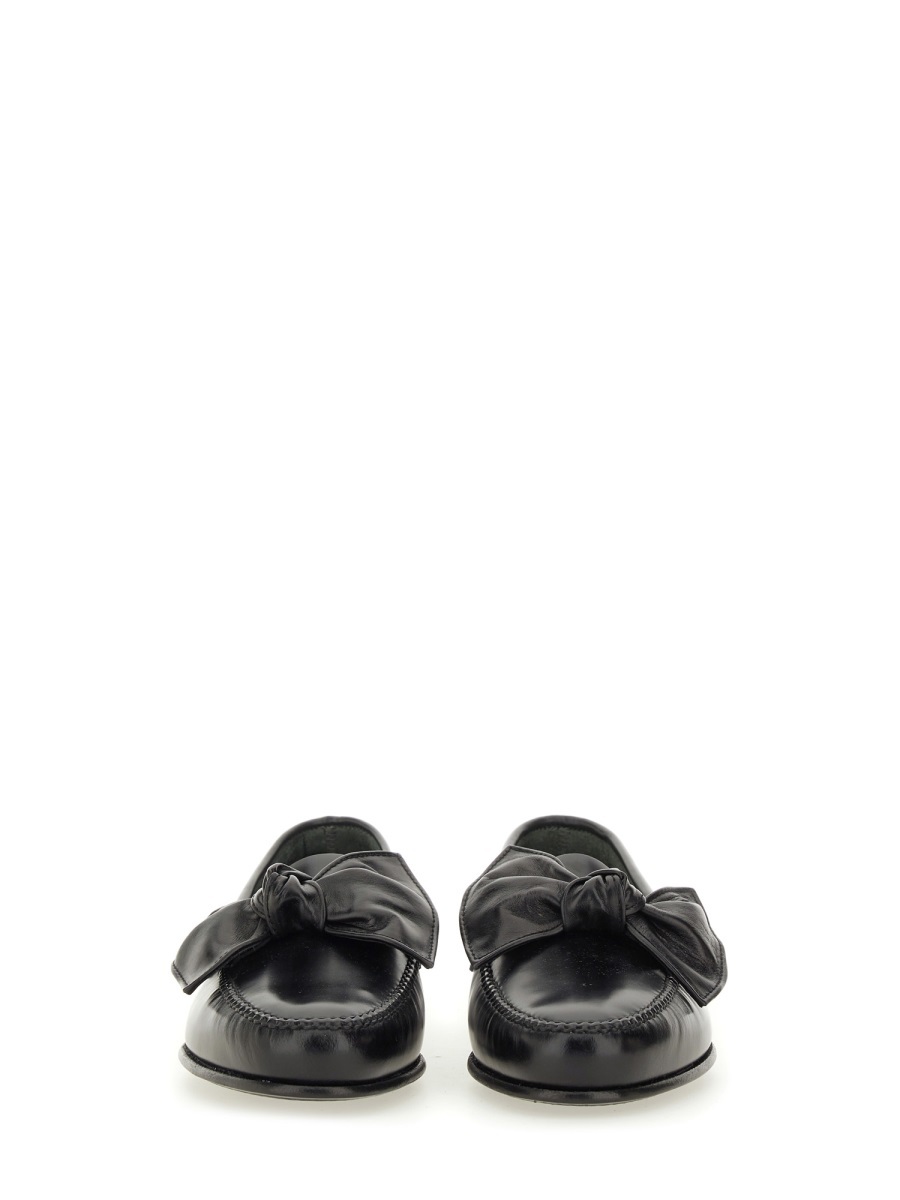 Hereu Bow-detail Loafers In Black