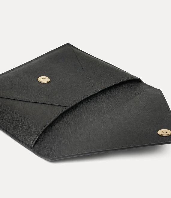 Vivienne Westwood Saffiano Plain Cloth Envelope Clutch In Nude