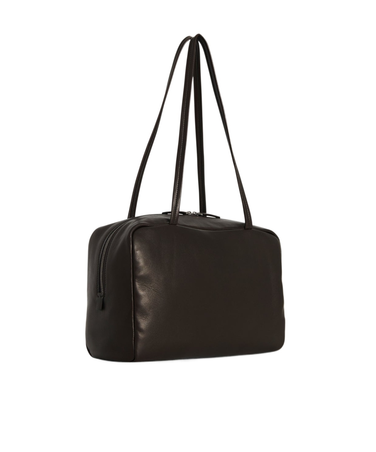 The Row Astra Leather Shoulder Bag In Black