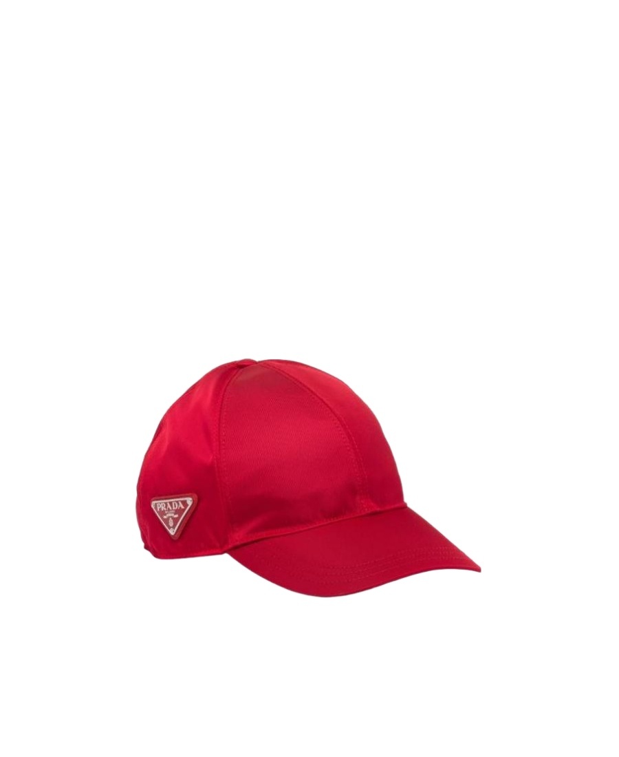 Prada Re-nylon Baseball Cap In Red