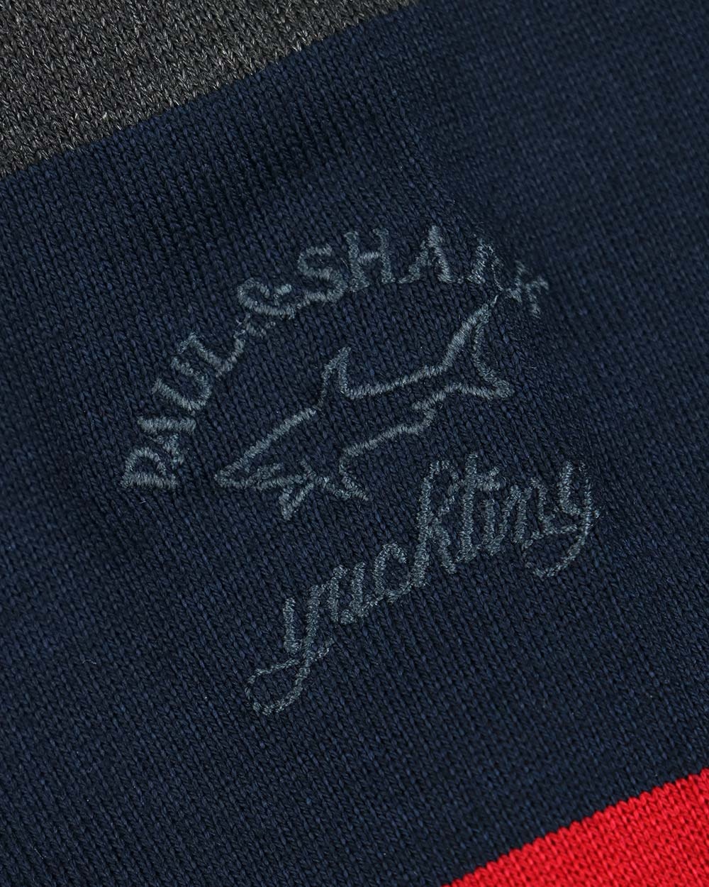 Shop Paul & Shark Striped Long-sleeved Polo Shirt In Black