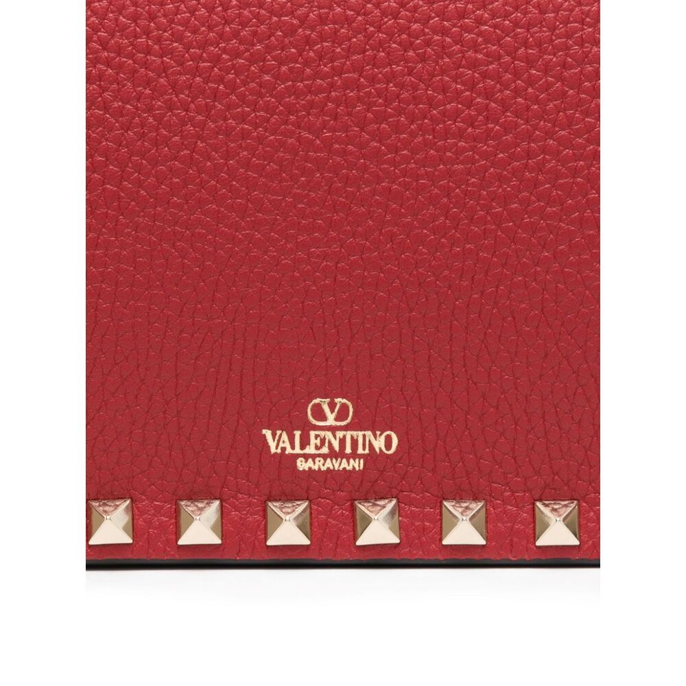 Valentino Rockstud Clutch Bag In Red