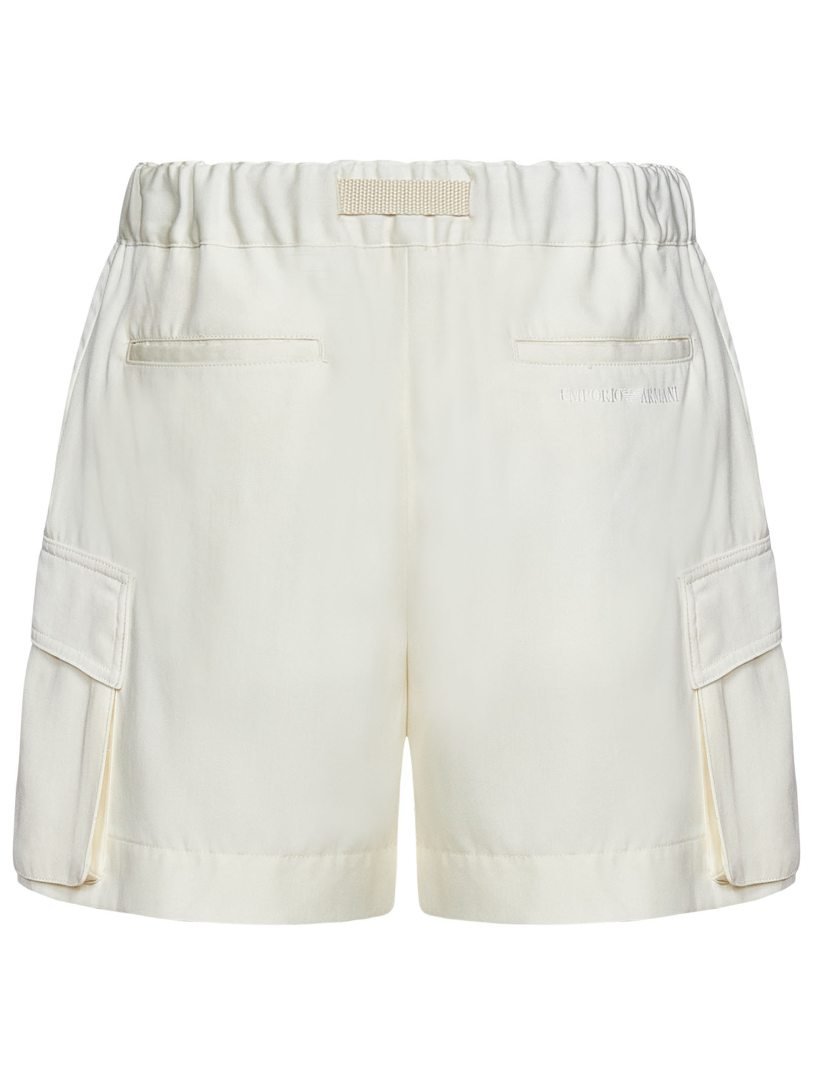Emporio Armani Logo Shorts In White