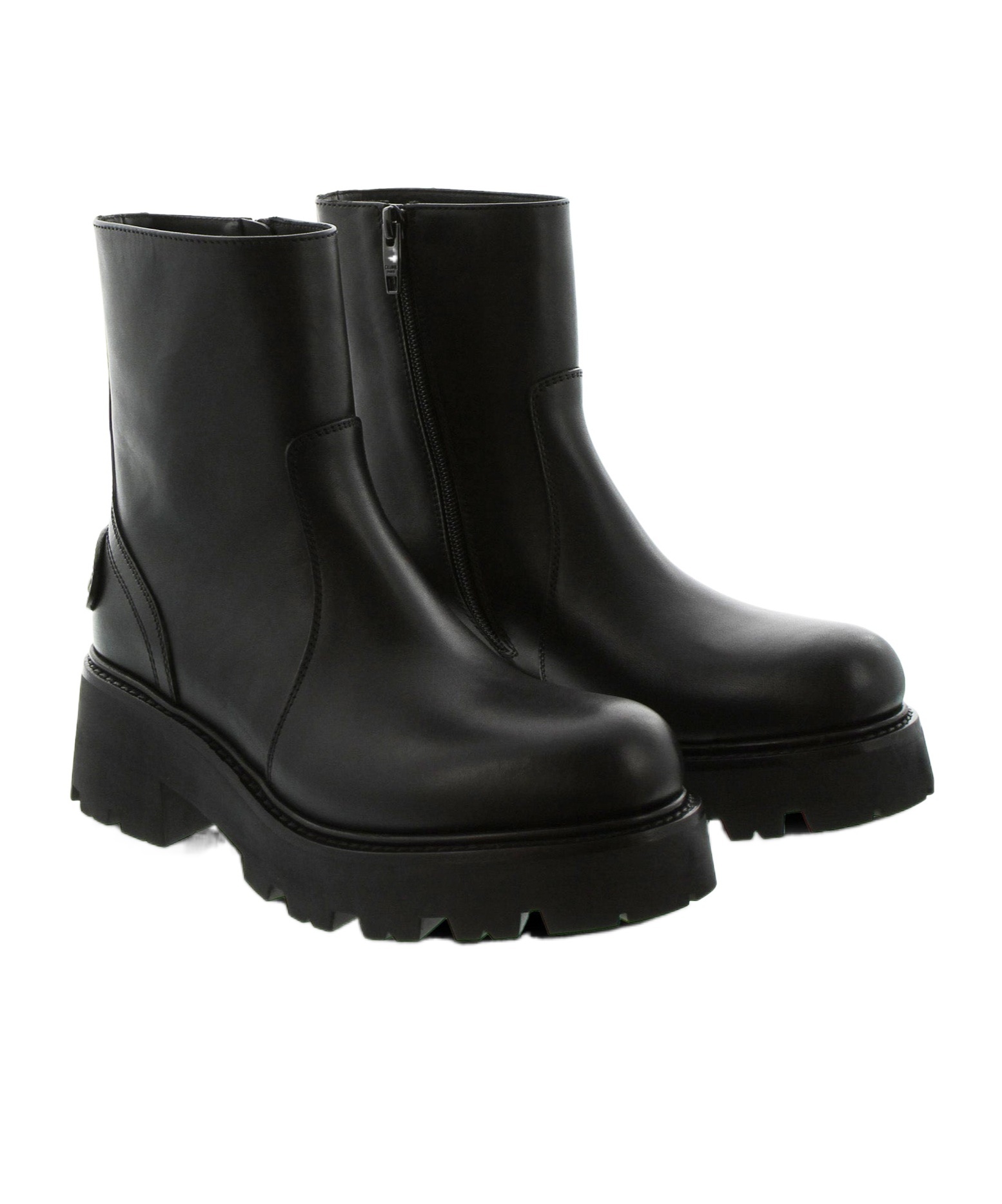 Celine Round-head Short Boots In Black
