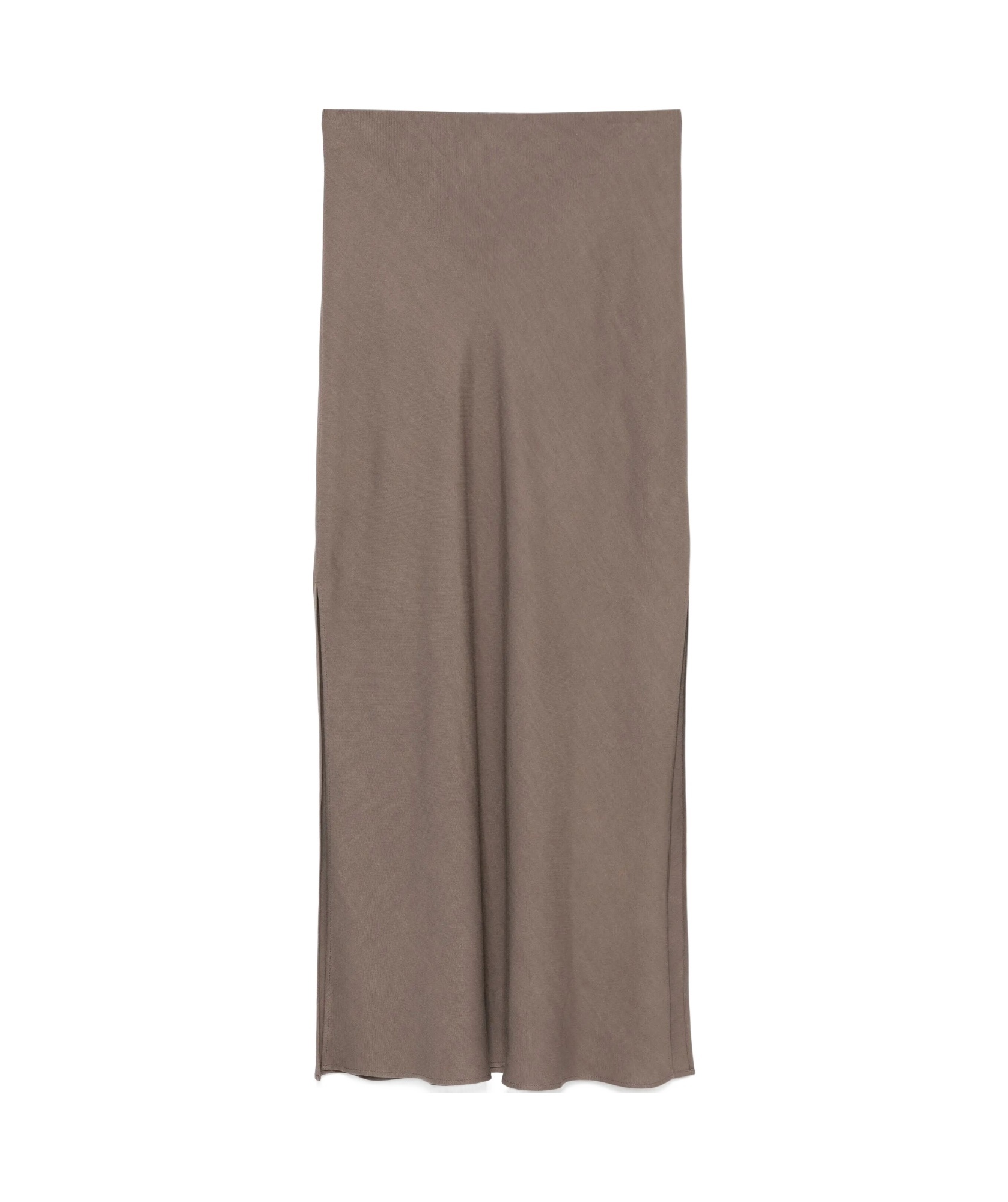 Brunello Cucinelli Side-slits Maxi Skirt In Gray