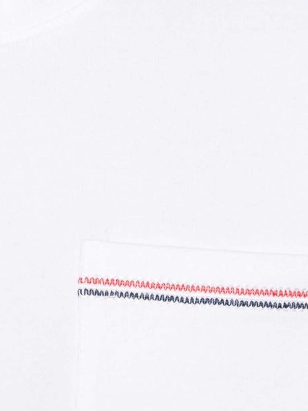 Thom Browne Oversized Short Sleeve Tee With Embroidered Rwb Pocket Trim In Heavy Jersey Clothing In White