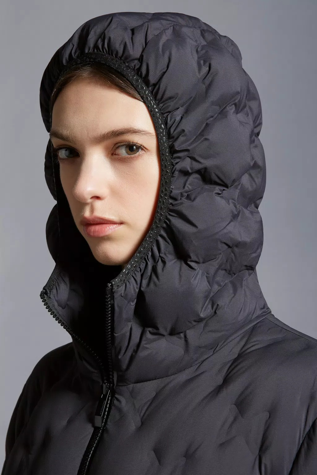 Moncler Adonis Belted Down Jacket In Black