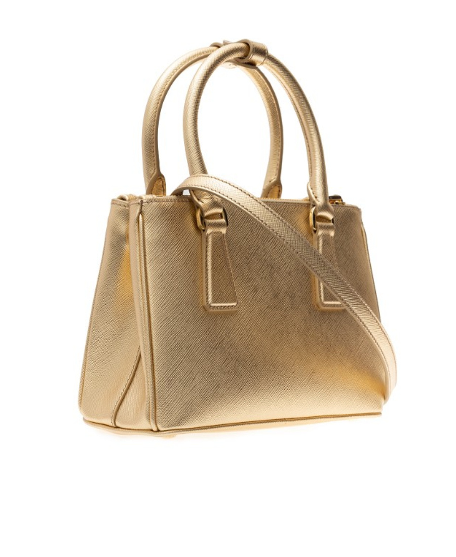 Prada Logo Shoulder Bag In Yellow