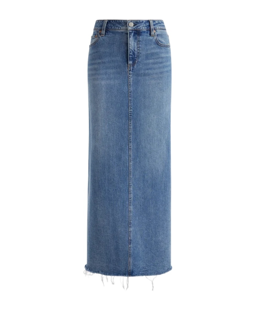 ALICEOLIVIA MARISSA DENIM MIDI SKIRT