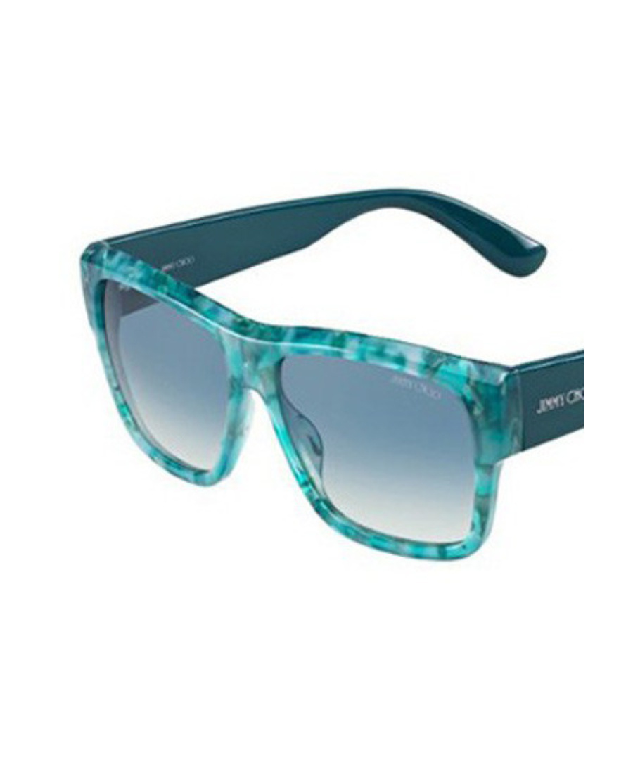 Jimmy Choo Logo Sunglasses In Blue