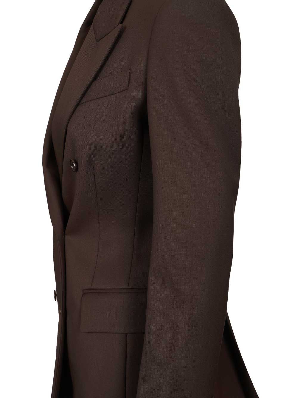P.a.r.o.s.h Peak-lapel Double-breasted Blazer In Brown