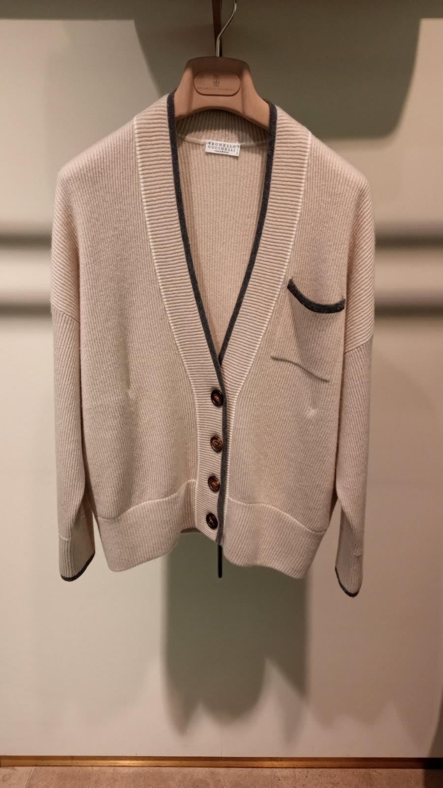 Brunello Cucinelli Long-sleeved Cardigan In Nude