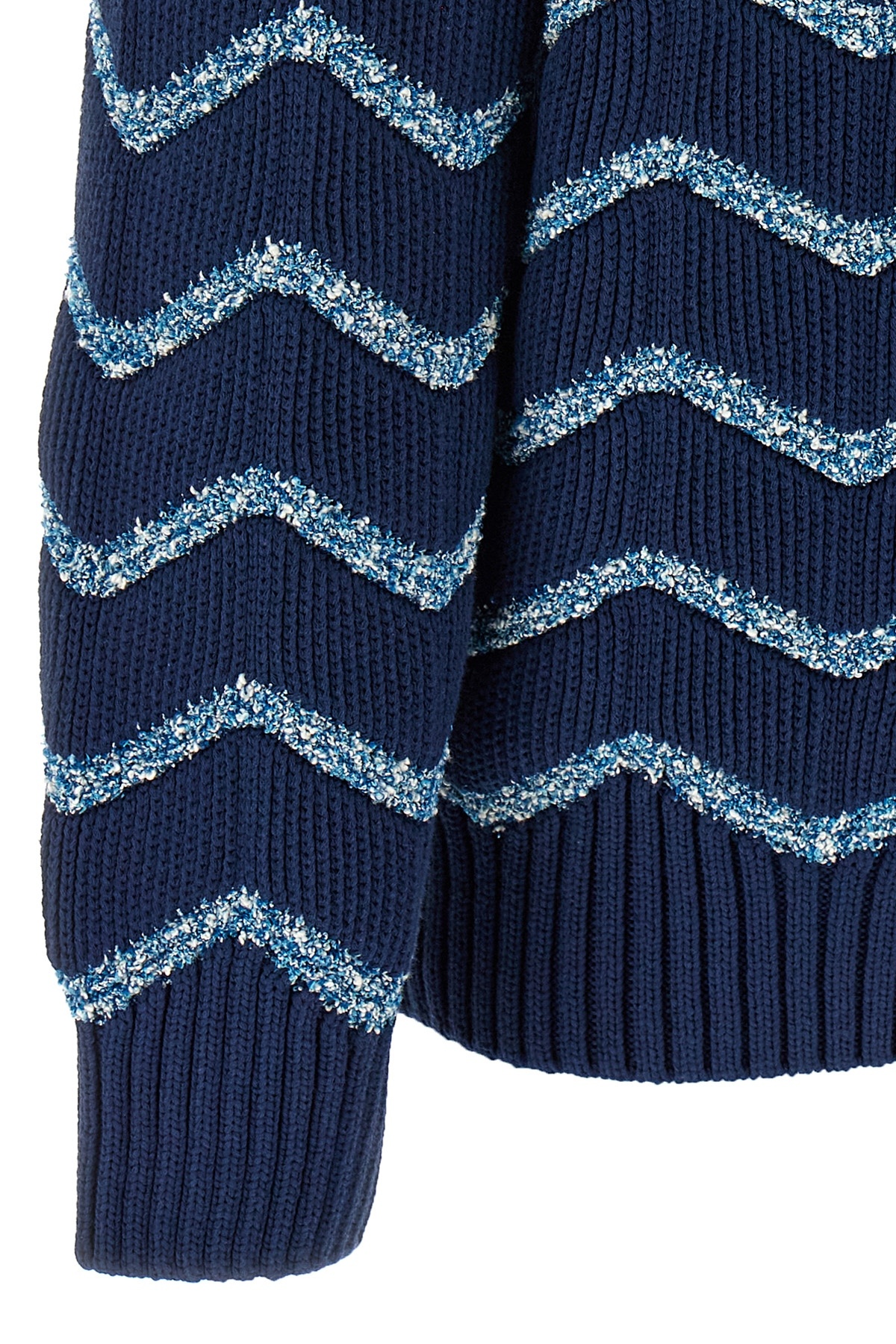 Missoni Pullover Mit Rundhalsausschnitt Und Makro-zickzack- Und Melange-details In Multi