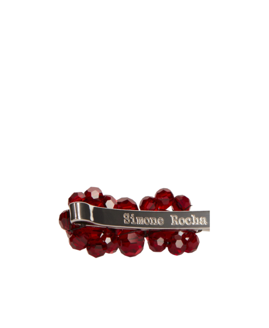 Simone Rocha Faceted-bead Hair Clip In Red