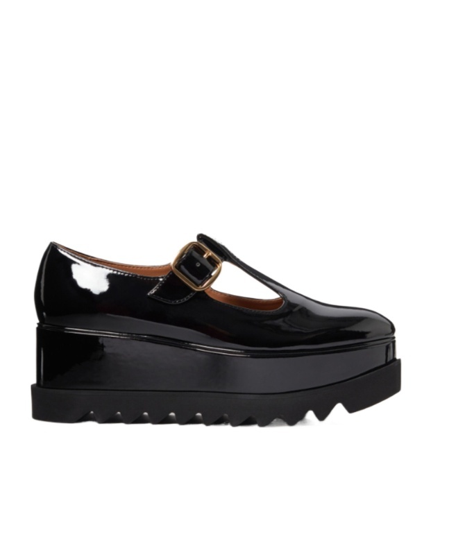 Stella Mccartney Elyse T-bar Platform Mary Janes In Black