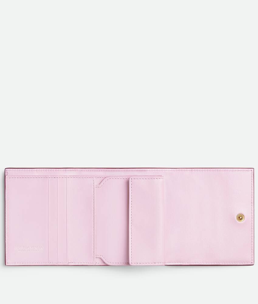 Bottega Veneta Weaving Three-fold Wallet In Red