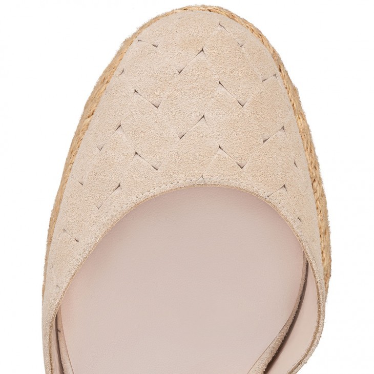 Christian Louboutin Brigissima Suede Platform Pumps 70 In Nude