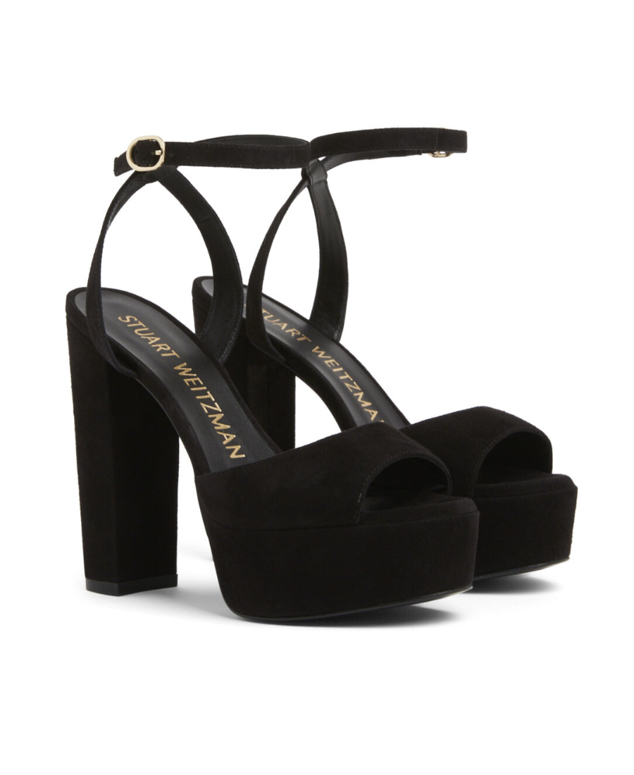 Stuart Weitzman Woman Sandals Black Size 8.5 Soft Leather In Black