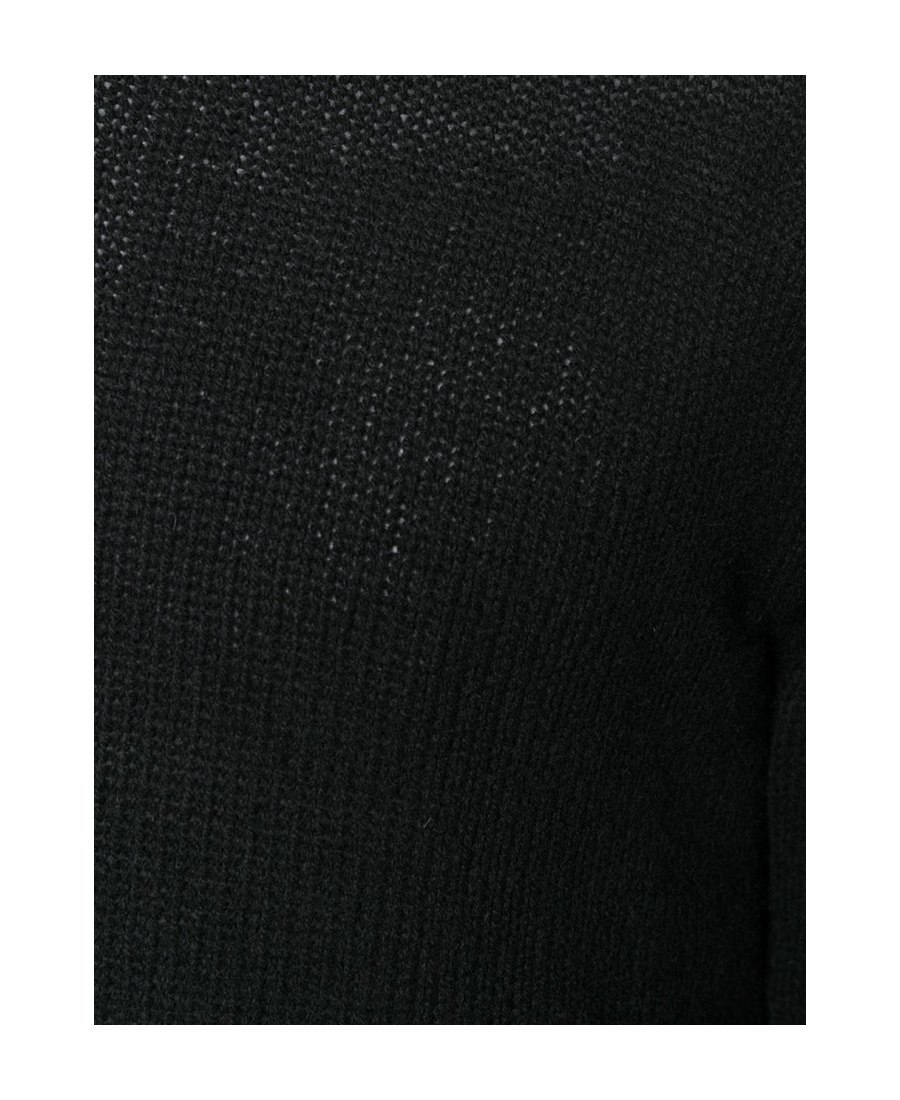 Prada Mens Black Crewneck Regular-fit Cashmere Jumper In Black