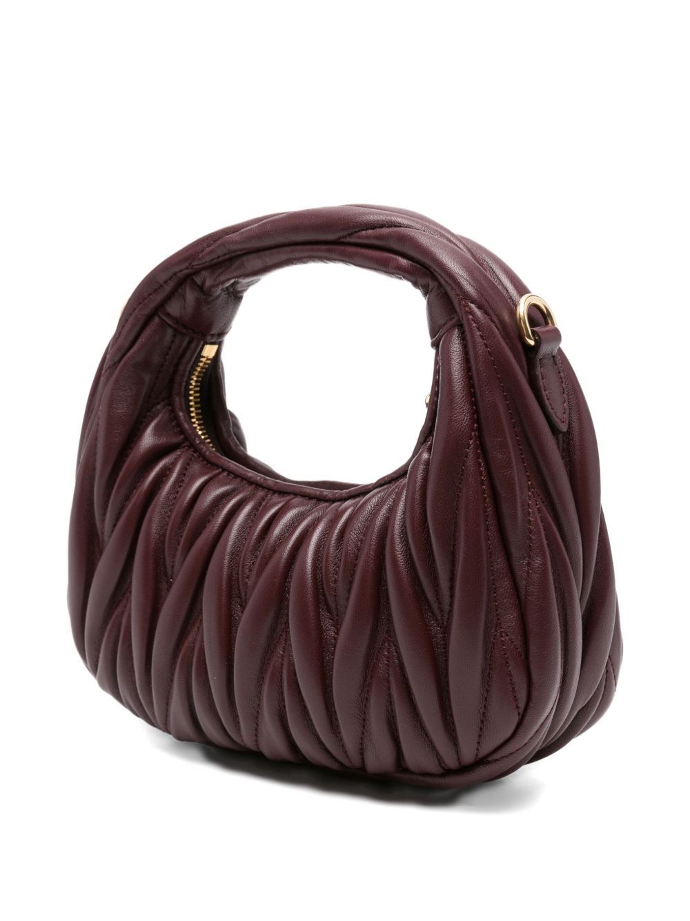 Miu Miu Logo Shoulder Bag In Red