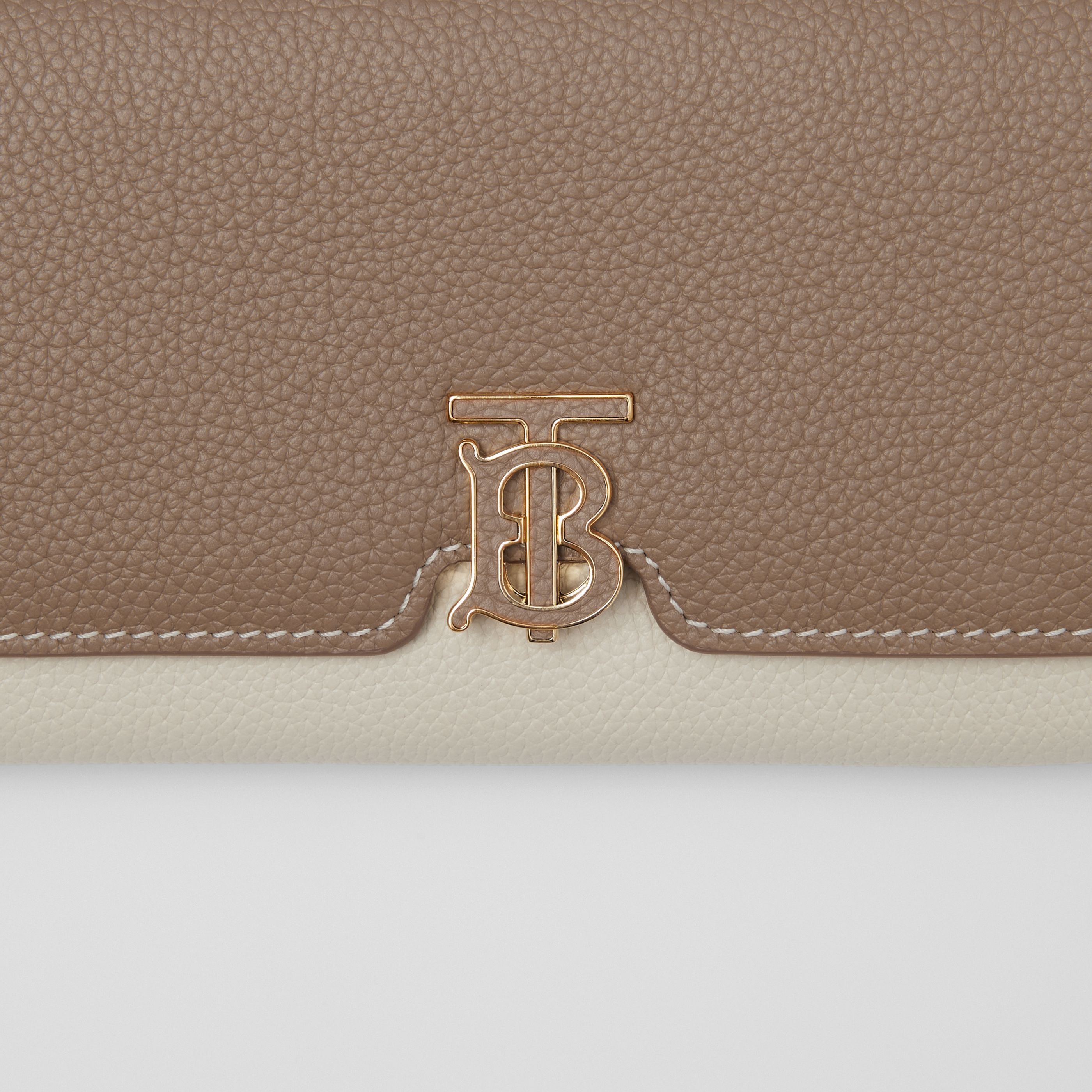Burberry Monogram Two-tone Continental Wallet In Brown
