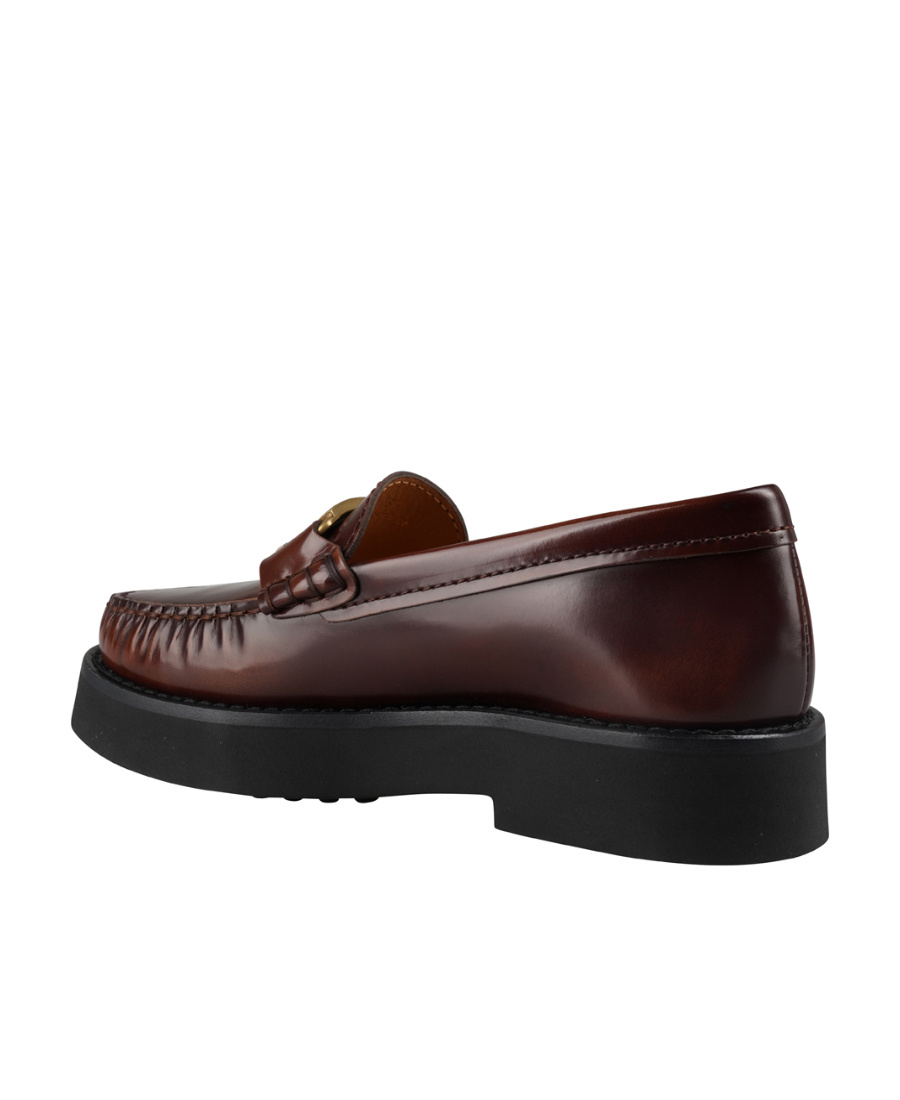 Tod's Logo-buckle Leather Loafers In Black