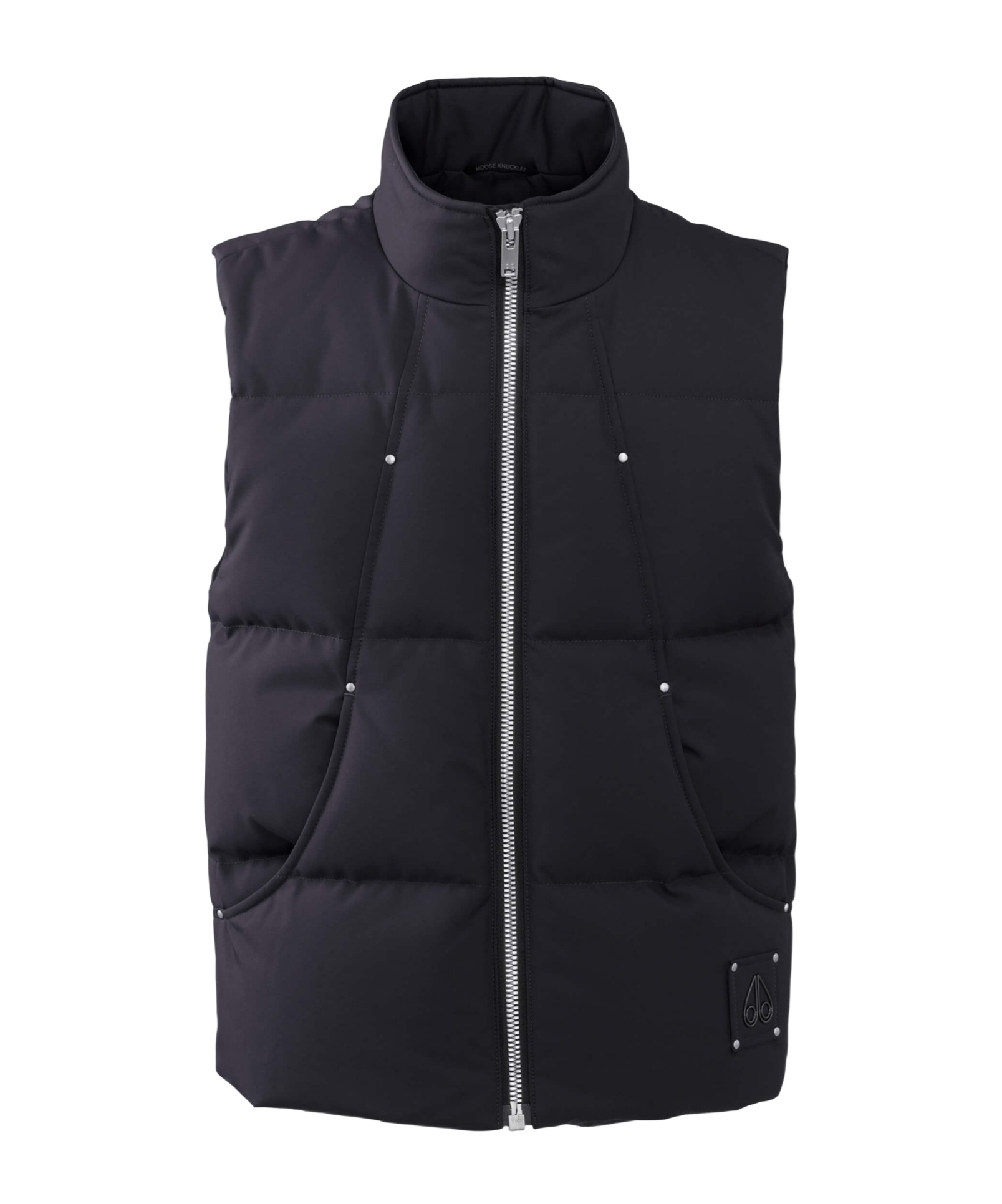 Moose Knuckles Down Vest With Standing Neck In Black