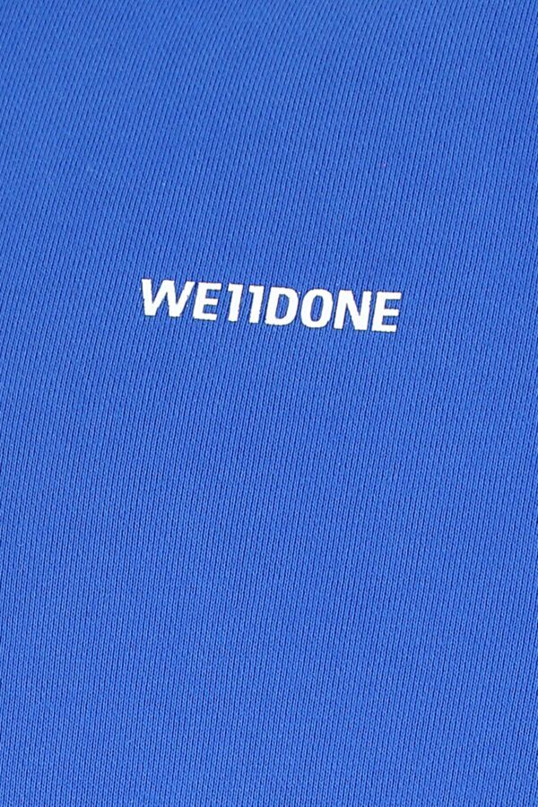 We11 Done Drop Shoulder Hoodie In Blue