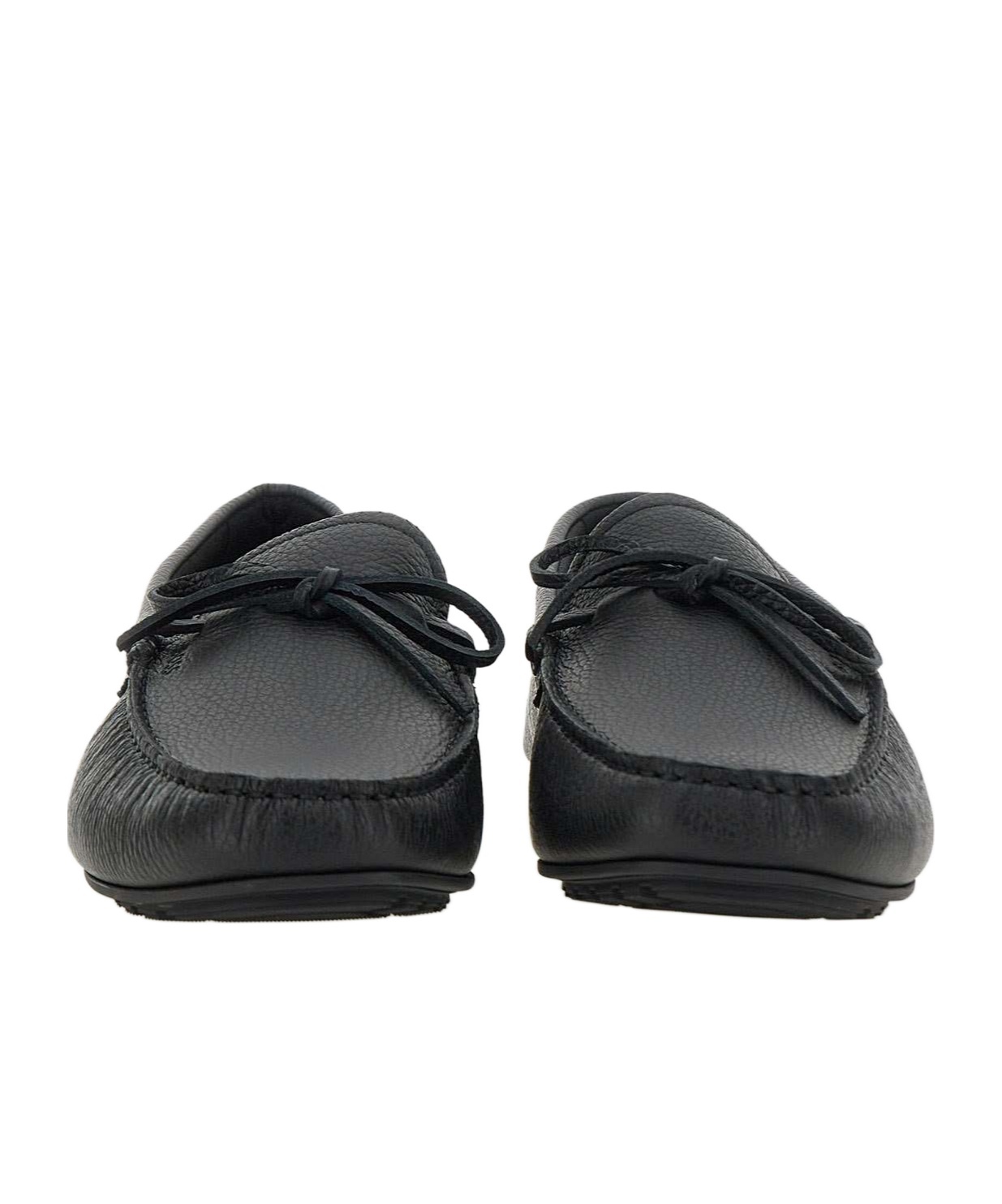 Hugo Boss Logo-embossed Boat Shoes In Black