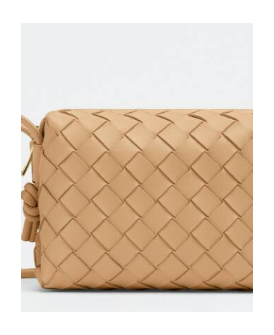Bottega Veneta Mini Intrecciato Crossbody Bag In Nude