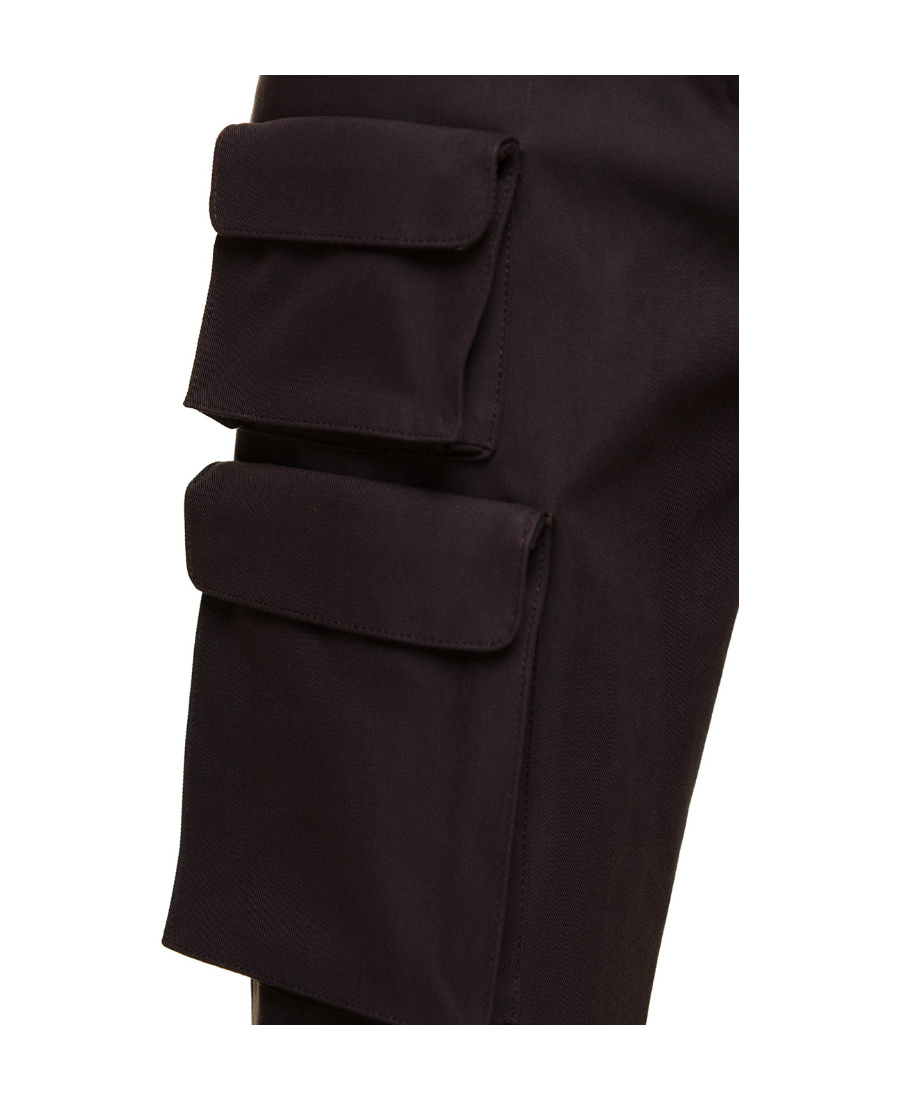 Off-white High Waist Straight Leg Cargo Pants In Black