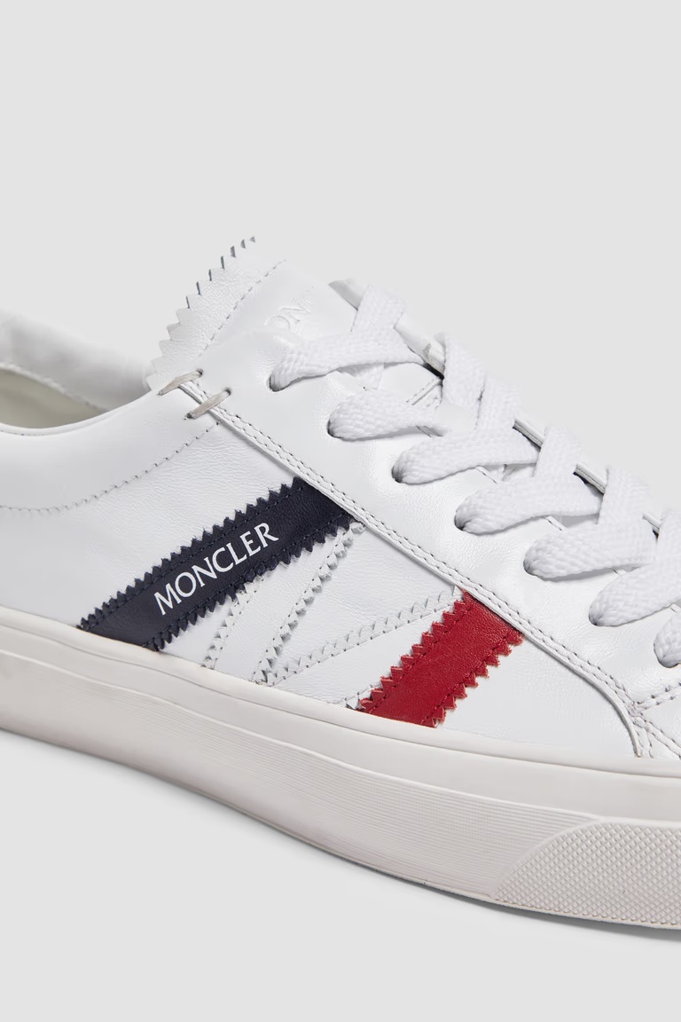 Shop Moncler Monaco 2 Leather Sneakers In White