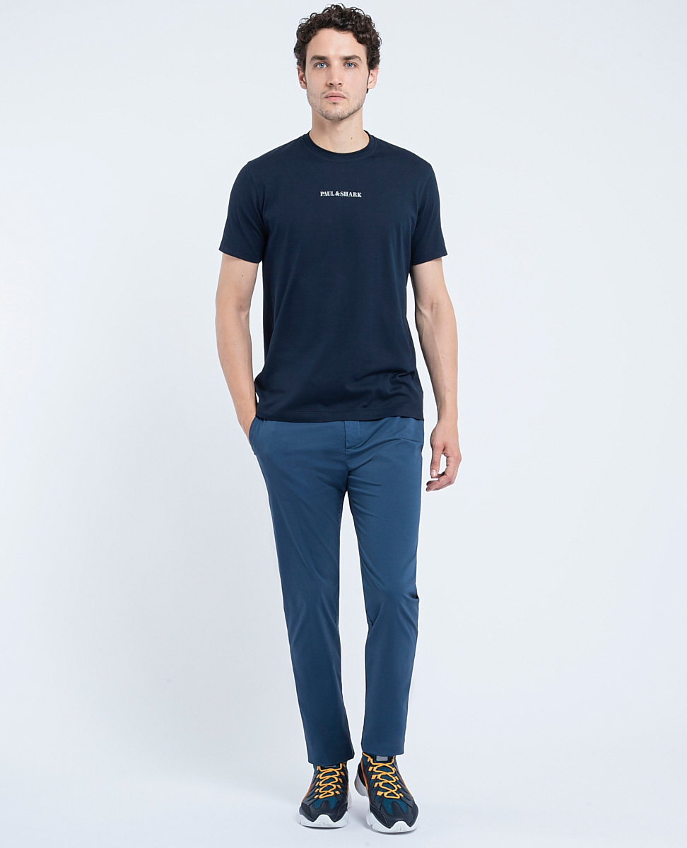 Shop Paul & Shark Logo Pattern T-shirt In Black