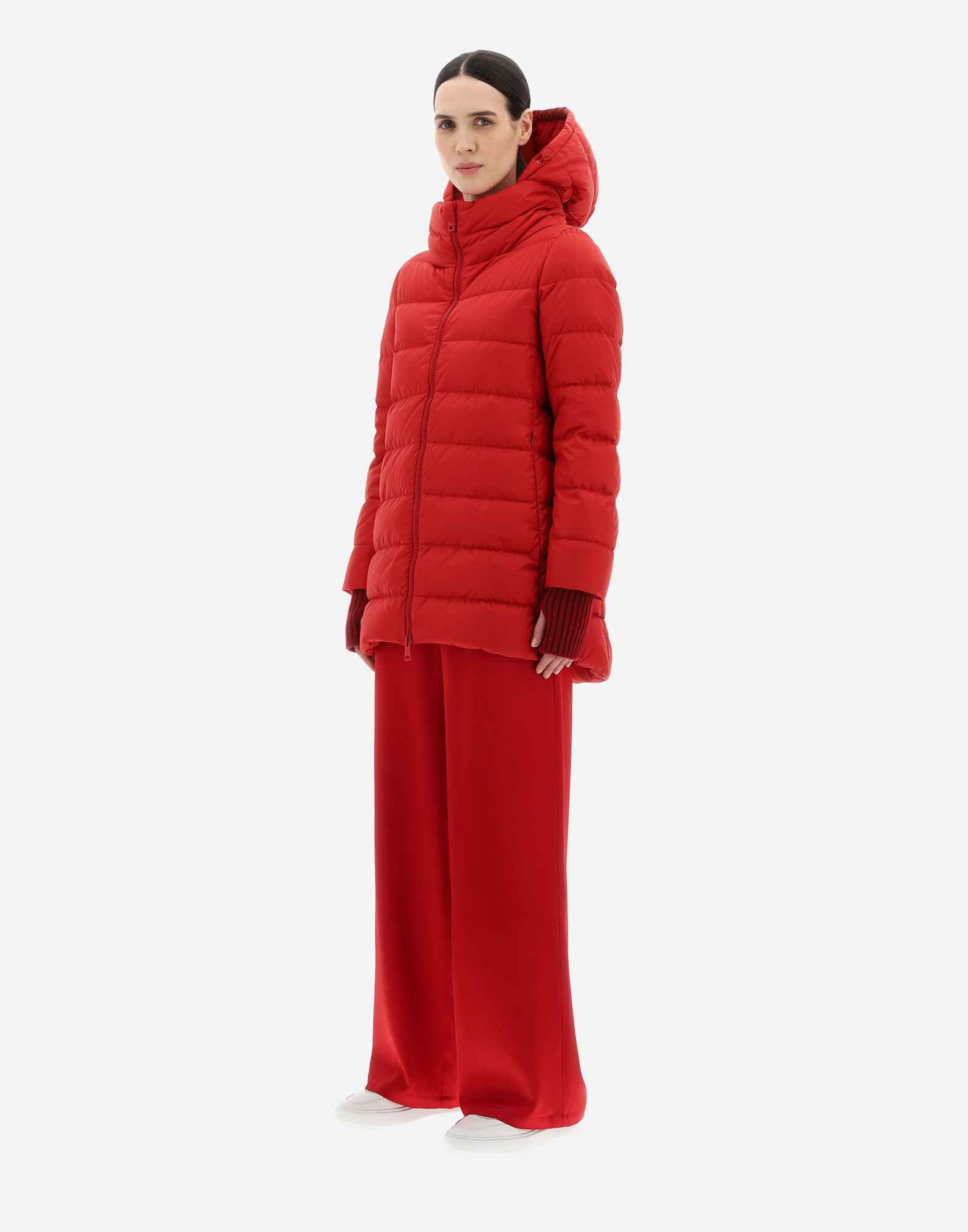Herno Chamonix A-shape Padded Coat In Red