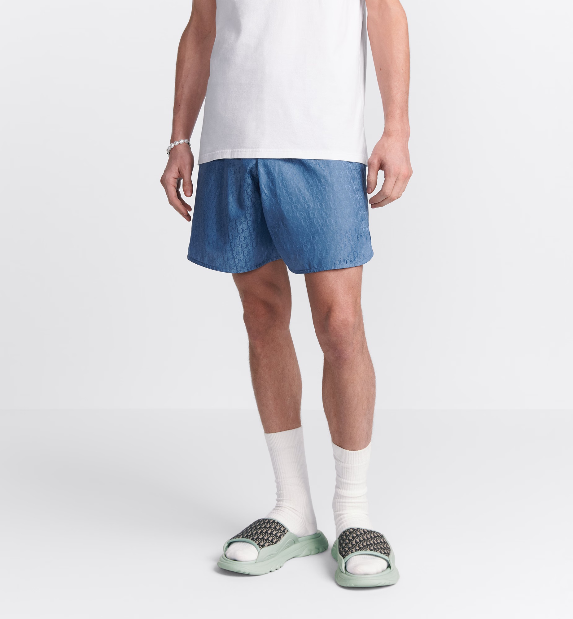 Dior Oblique Shorts In Blue