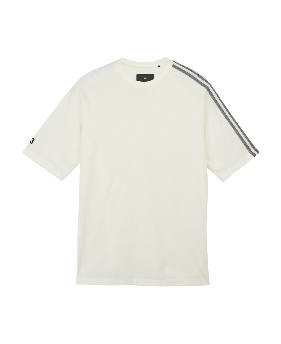 Y-3 White Striped T-shirt In White