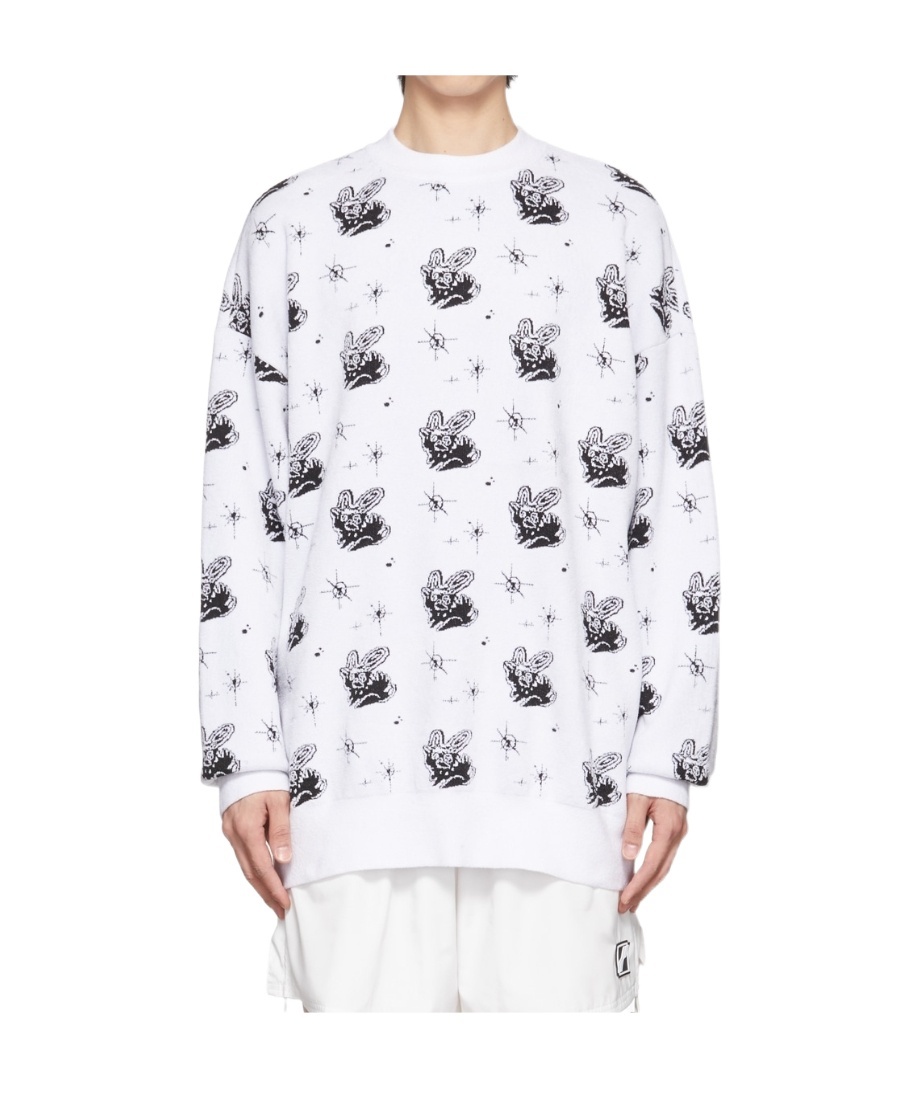We11 Done Round-neck Sweater In White