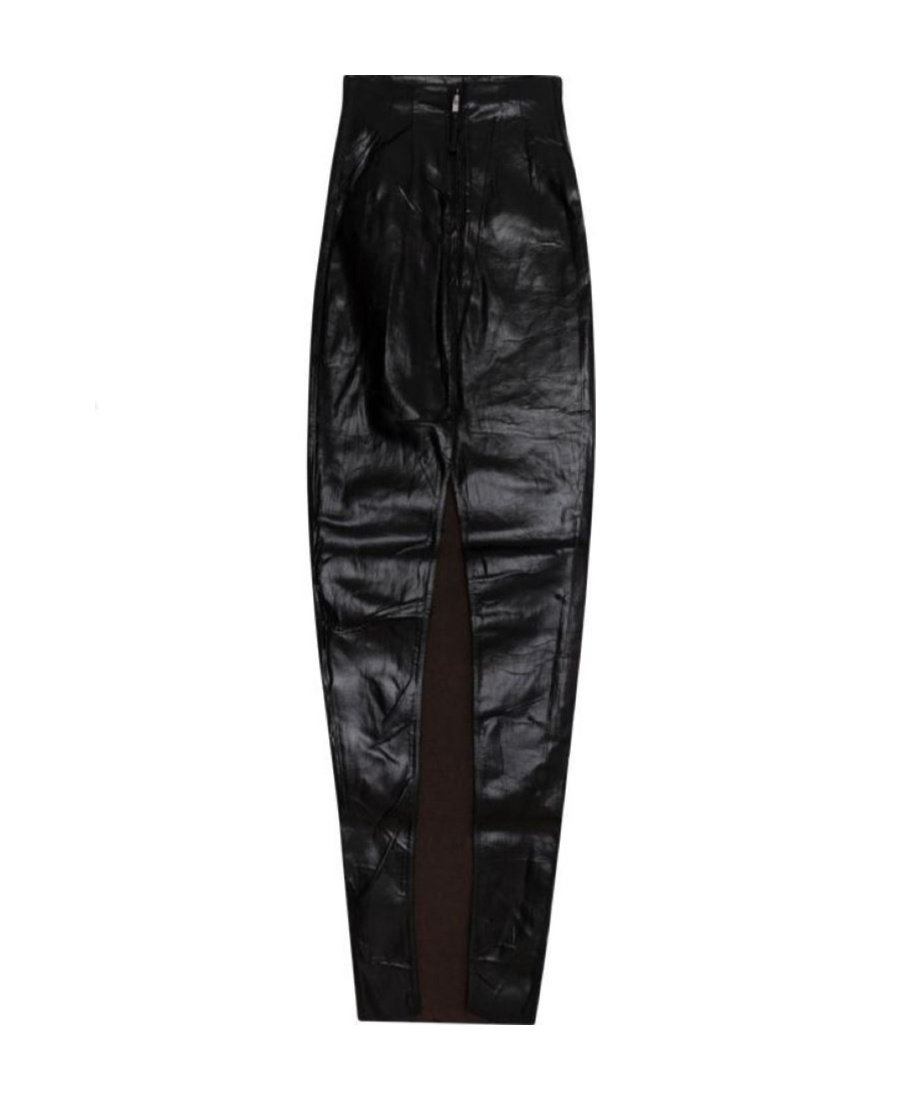 Rick Owens Rear-slit Cotton Maxi Skirt In Black