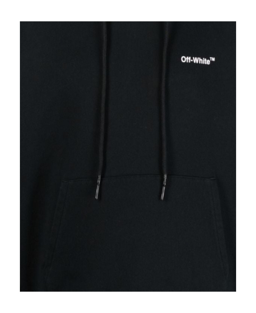 Off-white Blackwhite Windy Arrow Skate Hoodie In Black