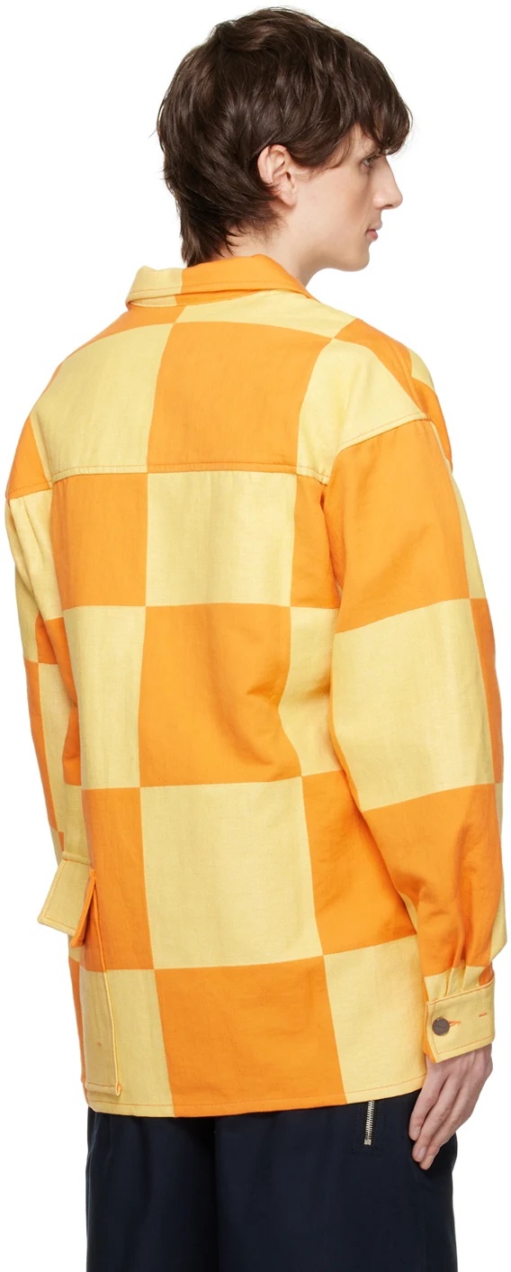 Jacquemus La Surchemise Tecido Overshirt In Orange