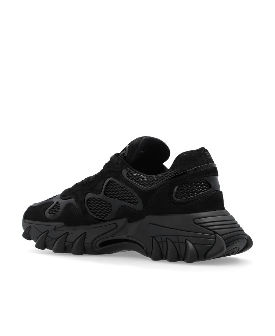 Shop Balmain B-east Trainers In Leather, Suede And Mesh In Black
