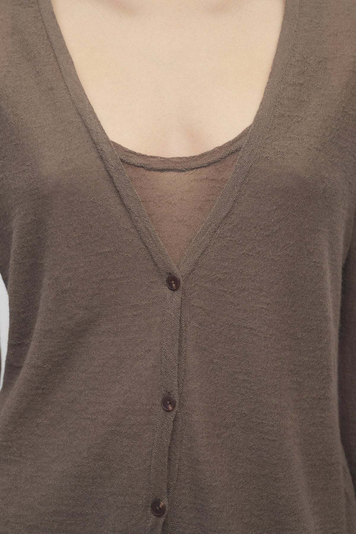 The Row Kasem Cashmere Cardigan In Brown