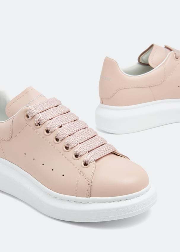 Alexander Mcqueen Multicolour Eyelet Lace Up Sneakers In Pink