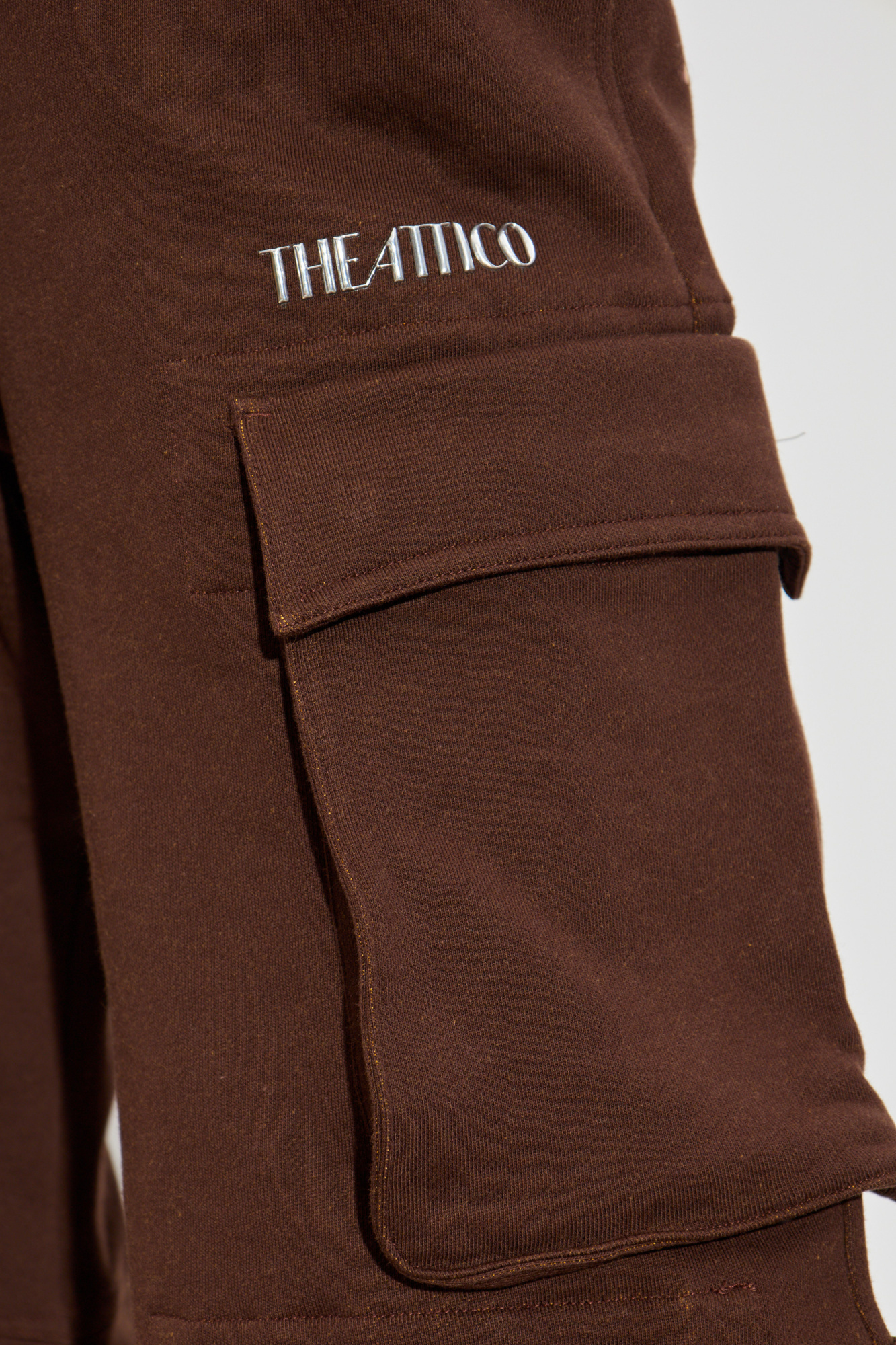 Attico Cargo Fern Pants In Brown