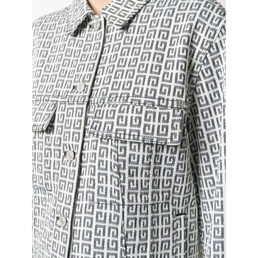 Givenchy Monogram Denim Jacket In Gray