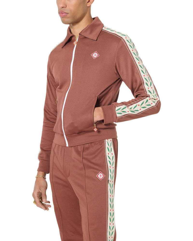 Casablanca Logo-patch Zip-up Jacket In Red