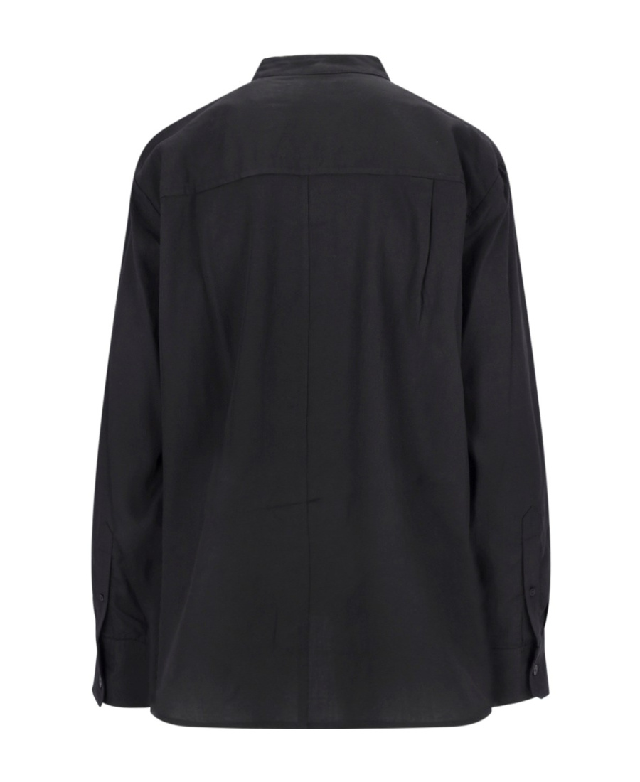 Shop Isabel Marant Étoile Britten Embroidered-detailed Long-sleeved Shirt In Black
